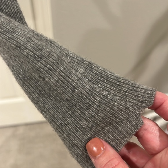 J Crew cashmere fitted hooded sweater.  Gorgeous. - Picture 6 of 9